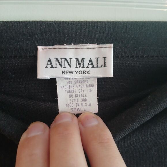 Vintage 90s Ann Mali Pull On Knit Maxi Skirt Size Small Gray Slit Whimsigoth - Picture 3 of 10